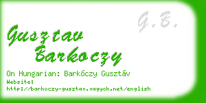 gusztav barkoczy business card
